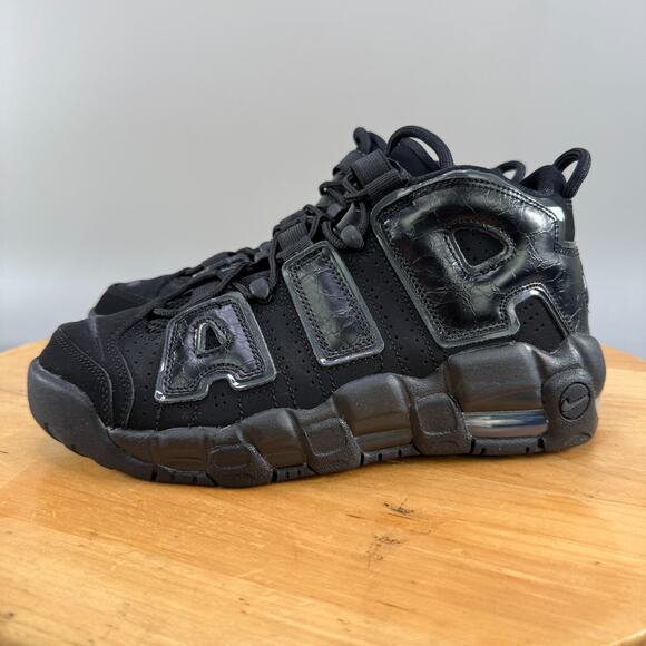 6.5Y / Womens 8 - Nike Air More Uptempo Black Anthracite (GS) FV2264-001 NEW - Picture 3 of 8